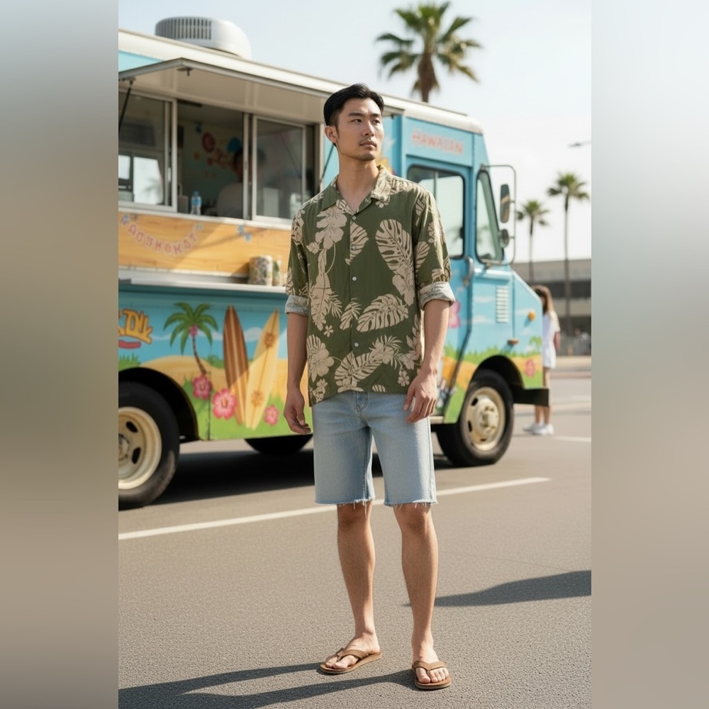 Eimeo Tahitian Shirt – XL – Tropical Botanical Print – NWT